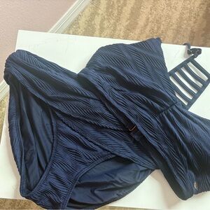 Calia Midnight Blue Textured Swimwear